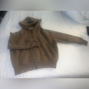 Essentials Brown Zip-Up Hoodie (boys or girls)